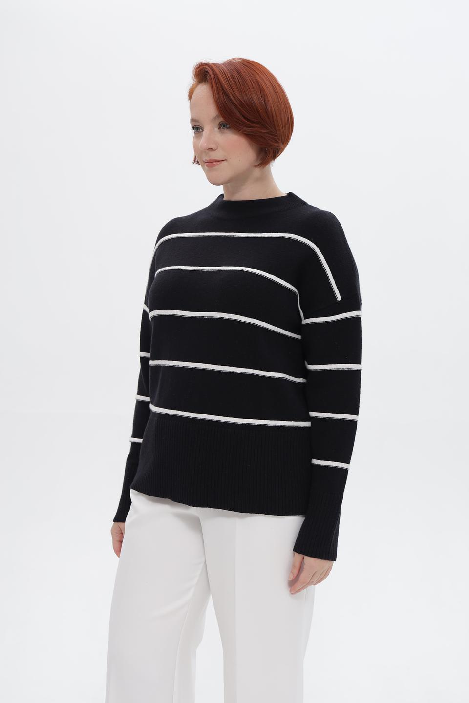 Пуловер Lebek в полоску