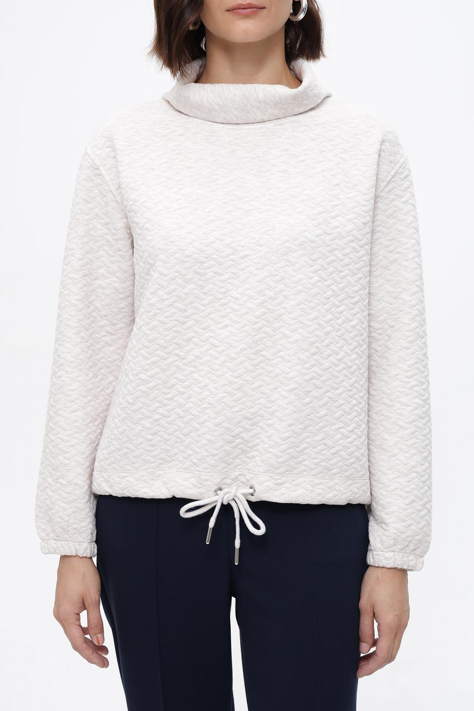 Пуловер More and More стеганый молочный