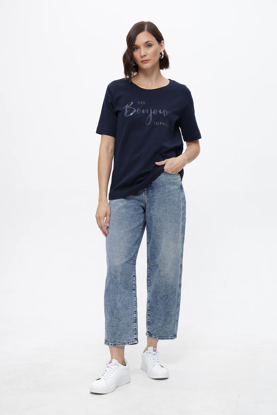 Джинсы Marc Cain голубые с потертостями