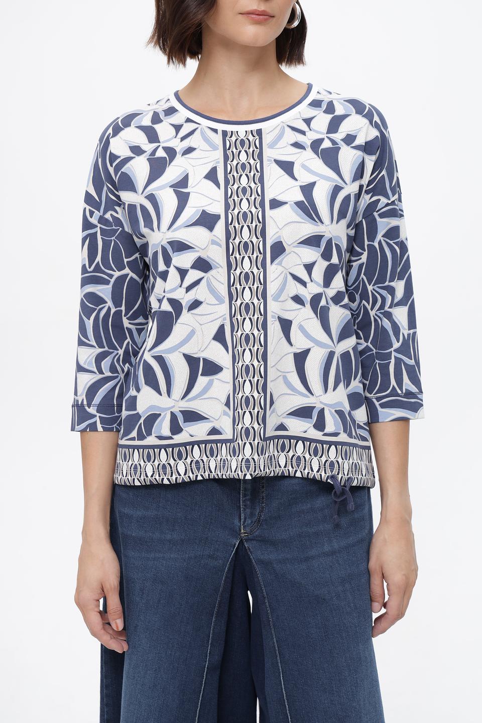 Блуза Olsen с принтом синий