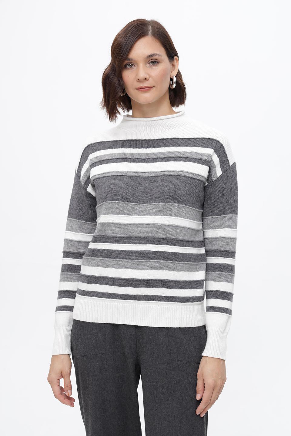 Пуловер Lebek в полоску