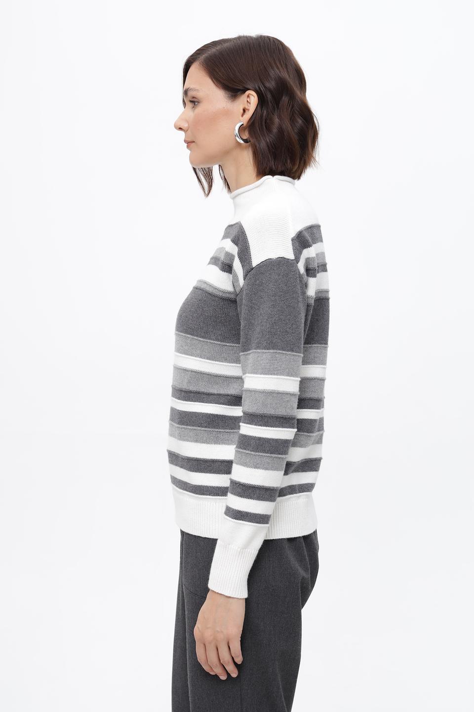 Пуловер Lebek в полоску