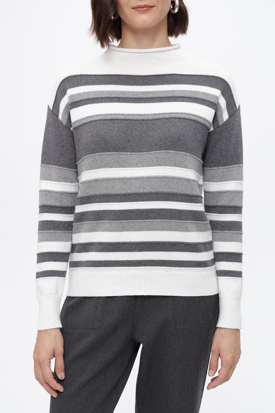 Пуловер Lebek в полоску