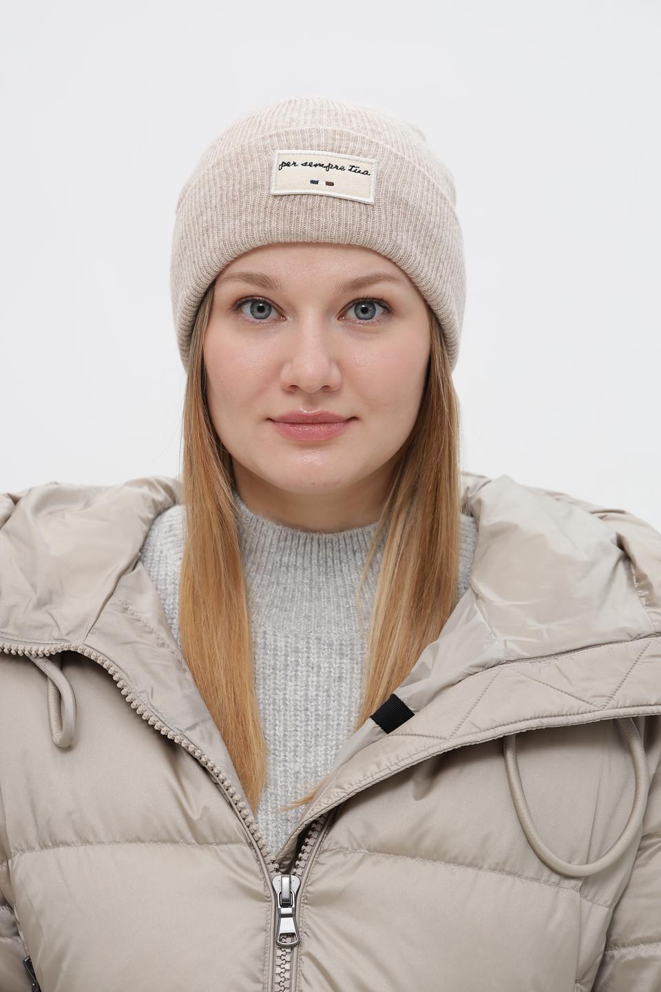 Шапка Bugatti вязаная бежевая