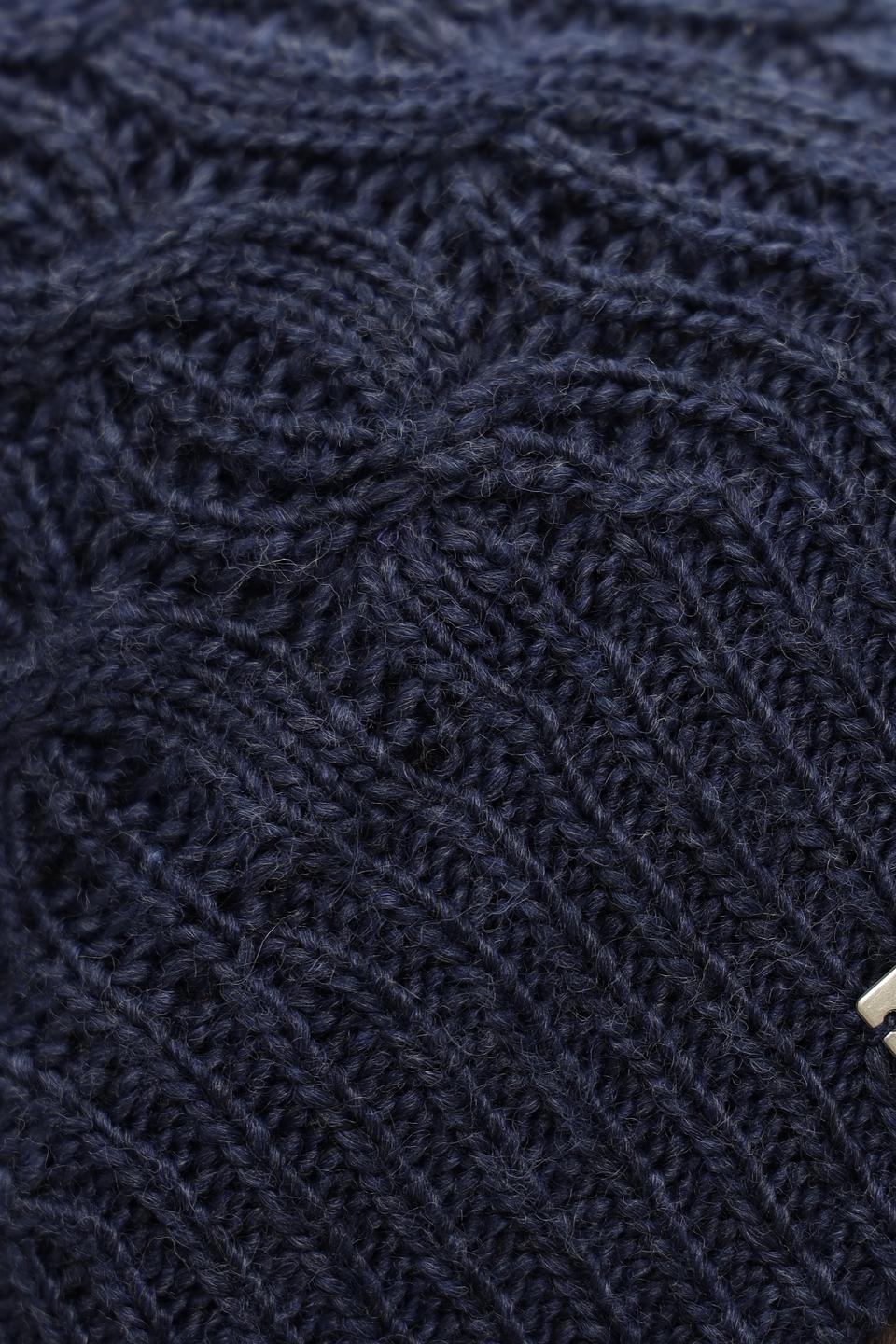 Шапка Seeberger вязаная синяя