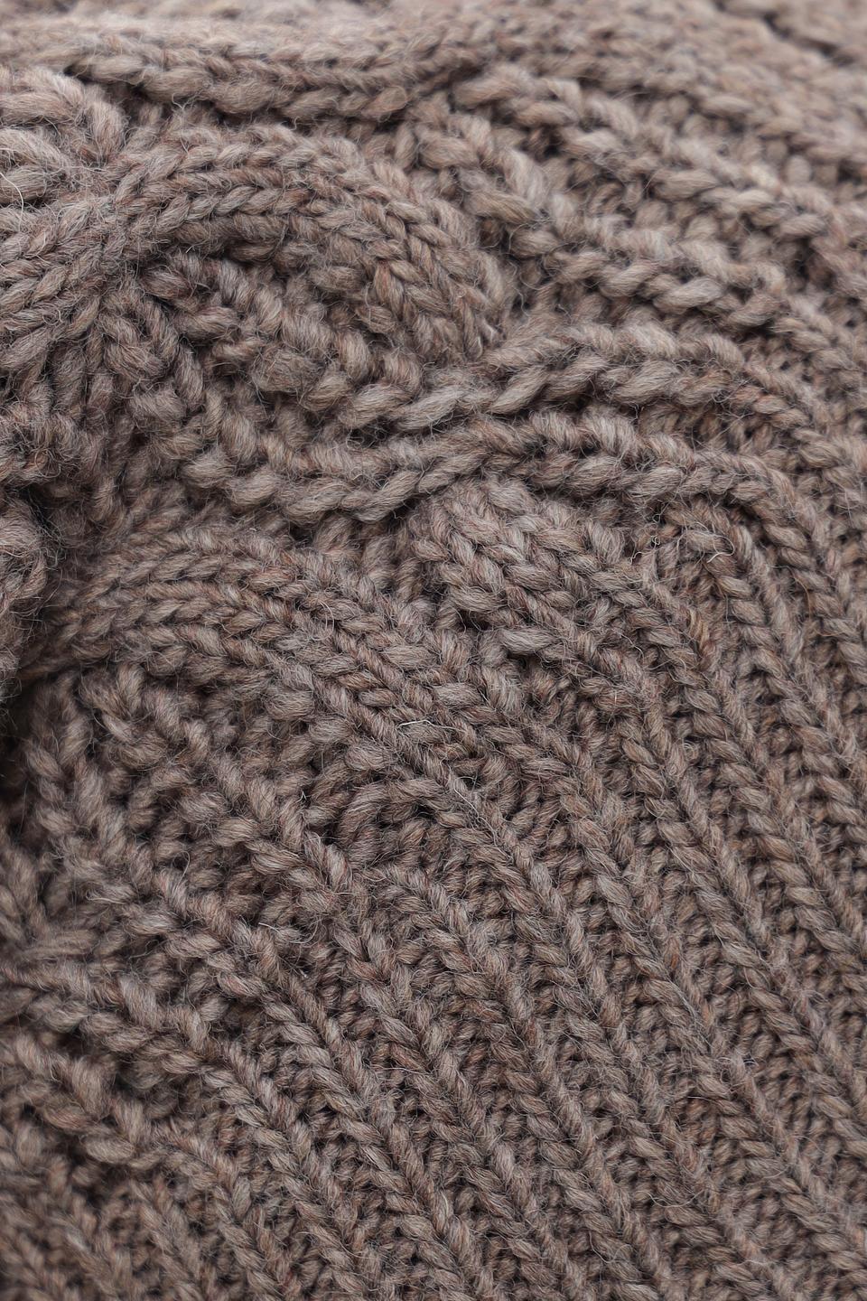 Шапка Seeberger вязаная бежевая