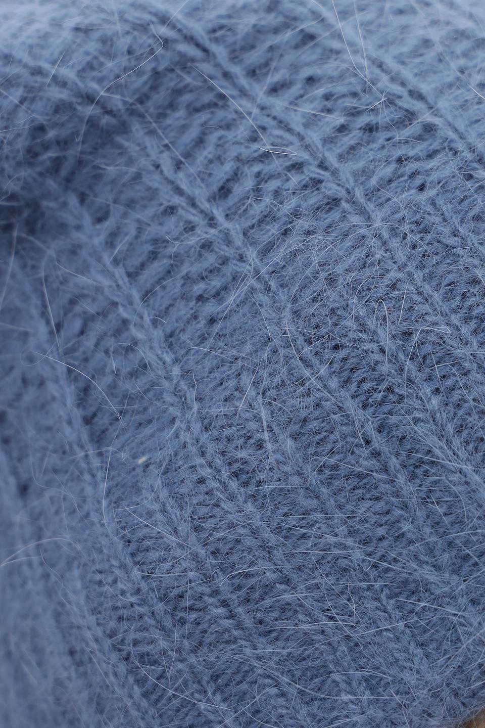 Шапка Seeberger вязаная голубая