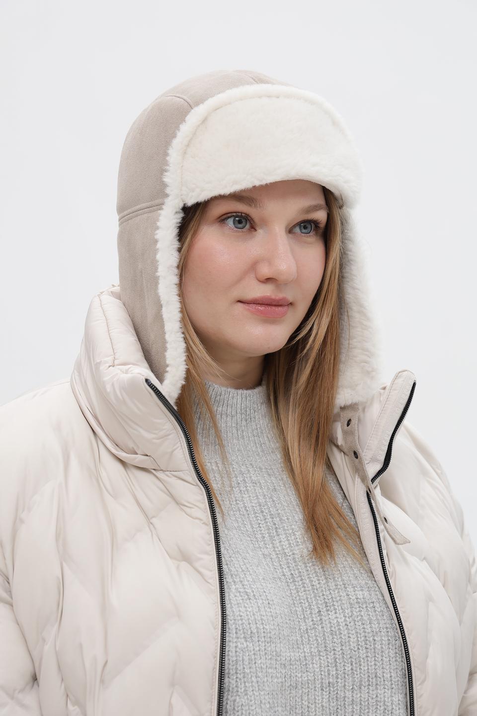 Шапка Seeberger с меховой отделкой