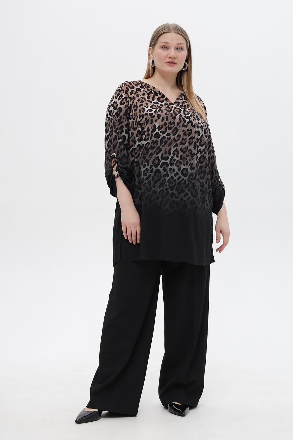 Блузка Doris Streich с принтом леопард