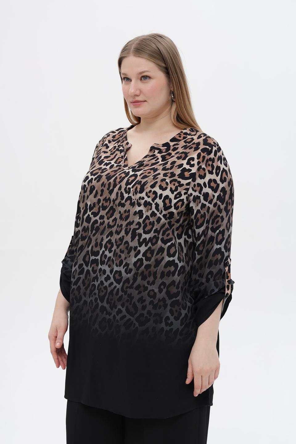 Блузка Doris Streich с принтом леопард