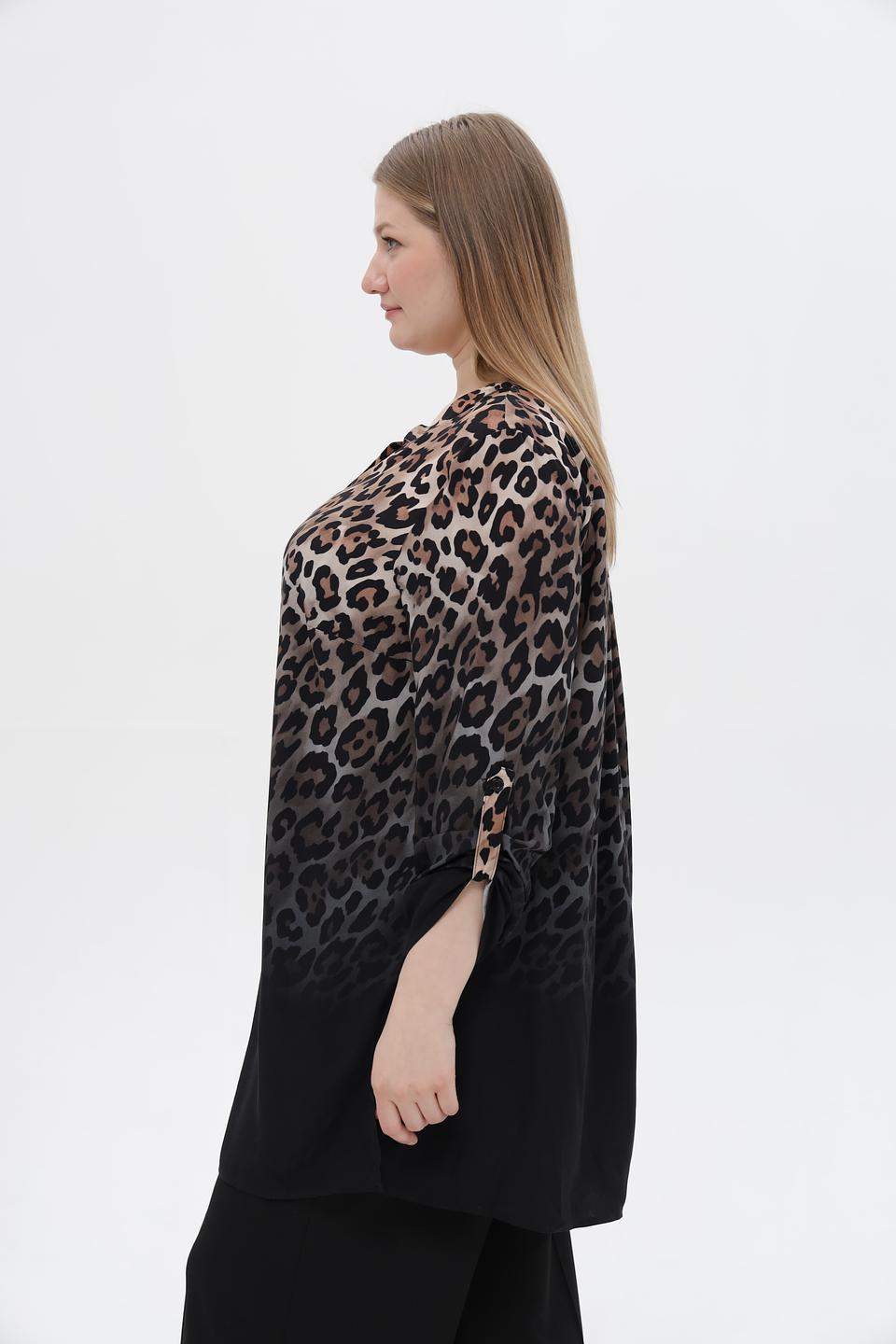 Блузка Doris Streich с принтом леопард