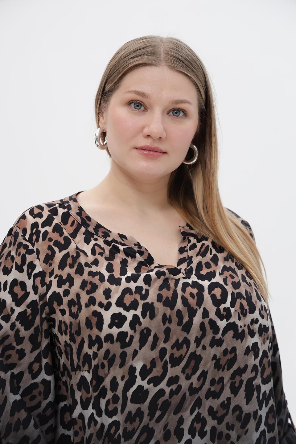 Блузка Doris Streich с принтом леопард