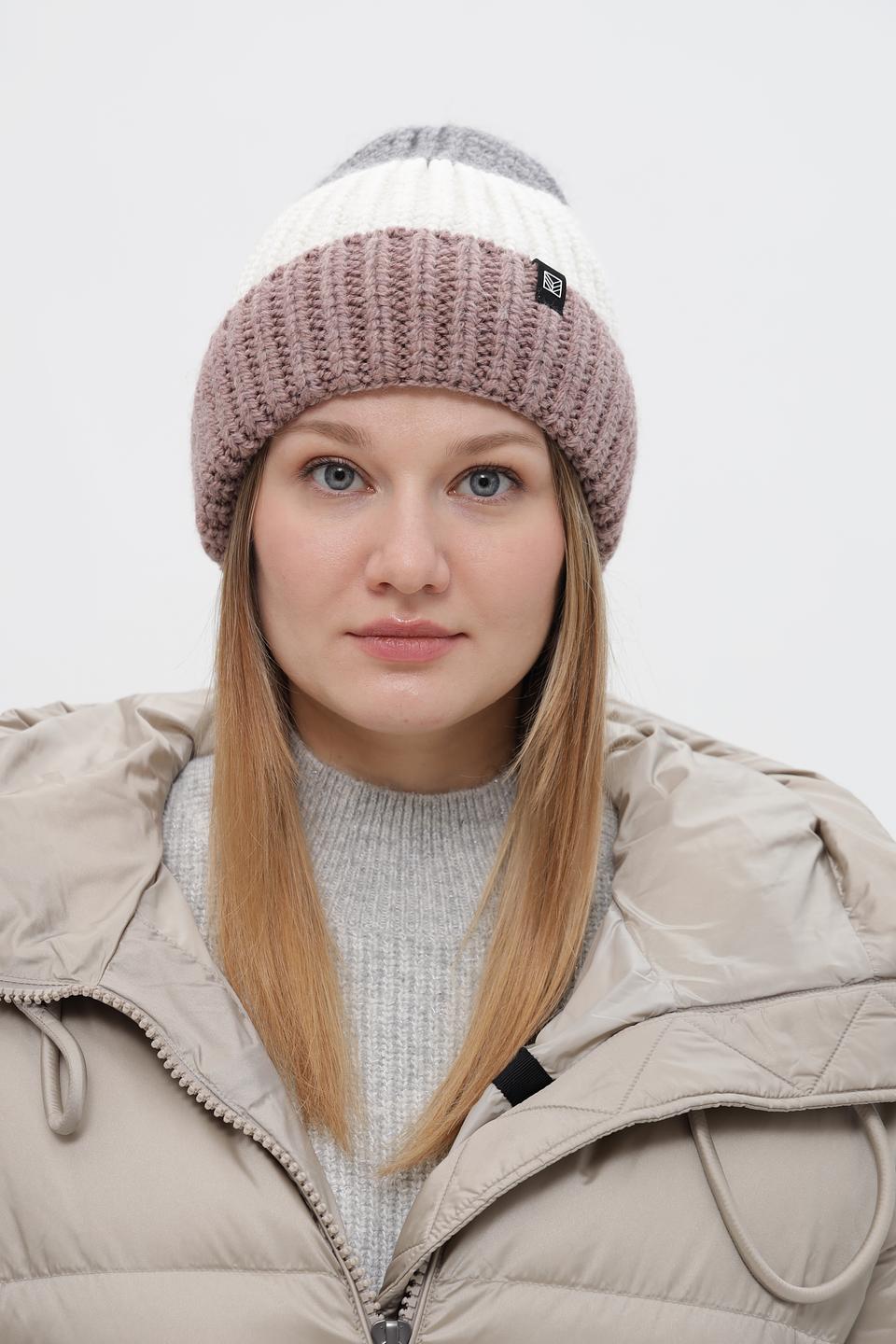 Шапка Marhatter вязаная трёхцветная