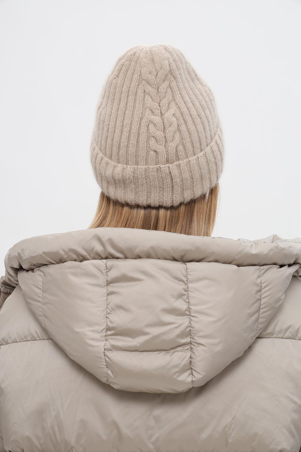 Шапка Marhatter вязаная бежевая