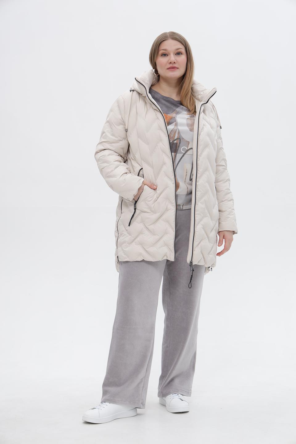 Куртка стеганая Lebek бежевая