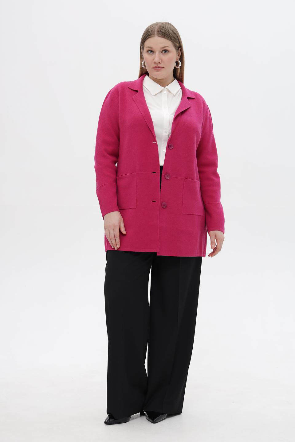 Жакет Lebek вязаный фуксия