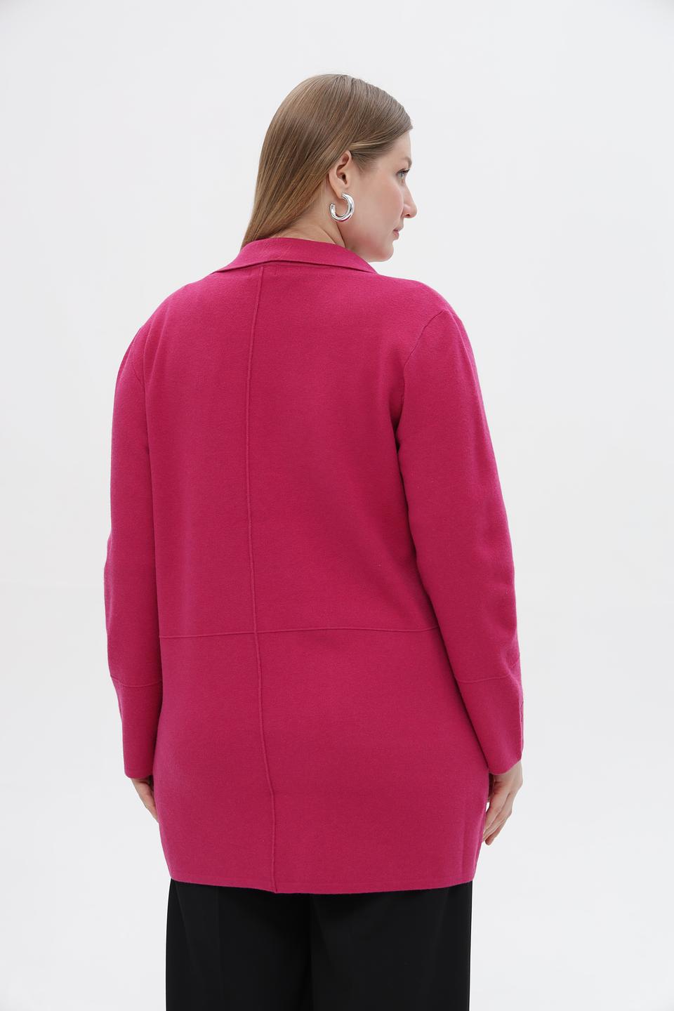 Жакет Lebek вязаный фуксия