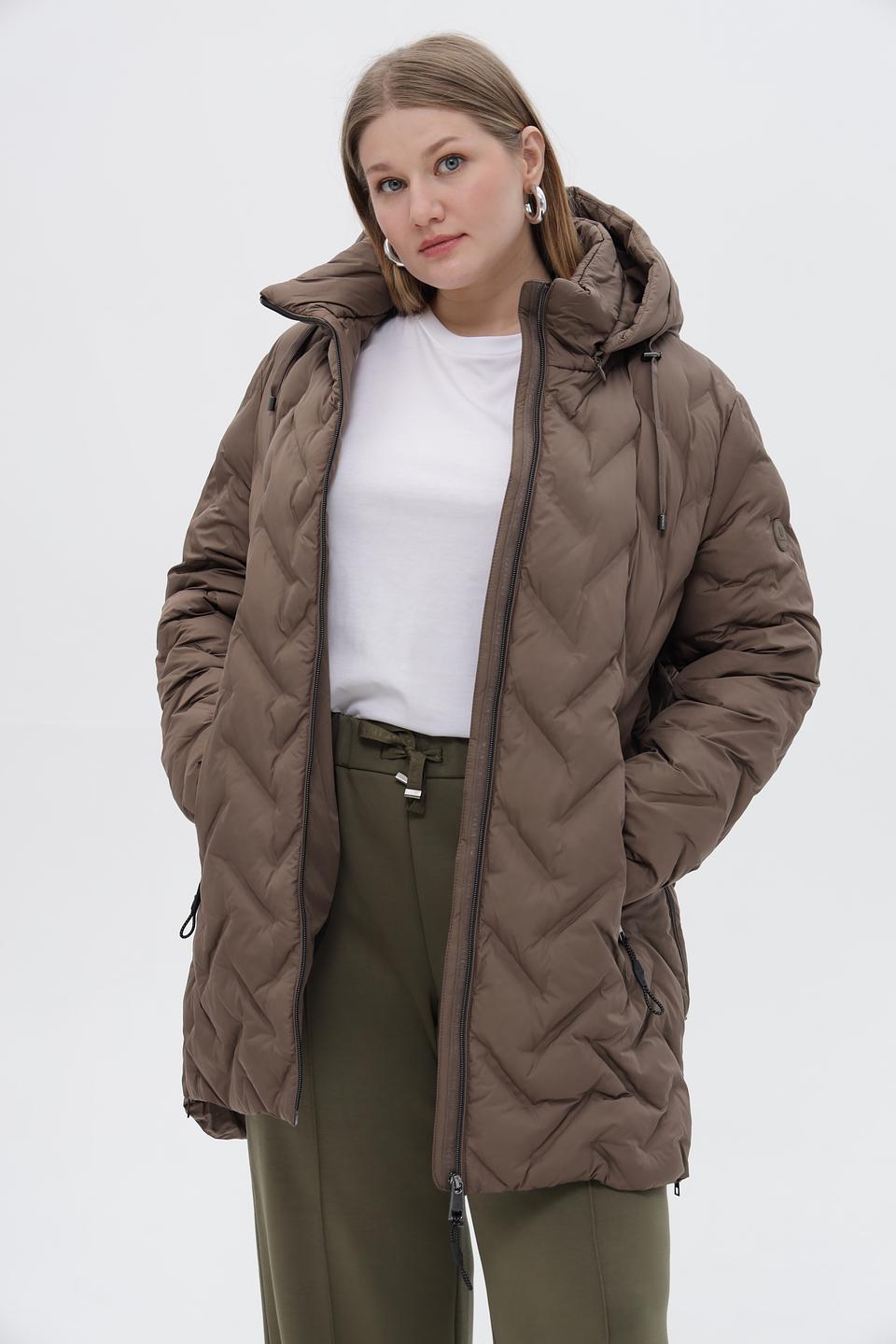 Куртка Lebek стеганая коричневая