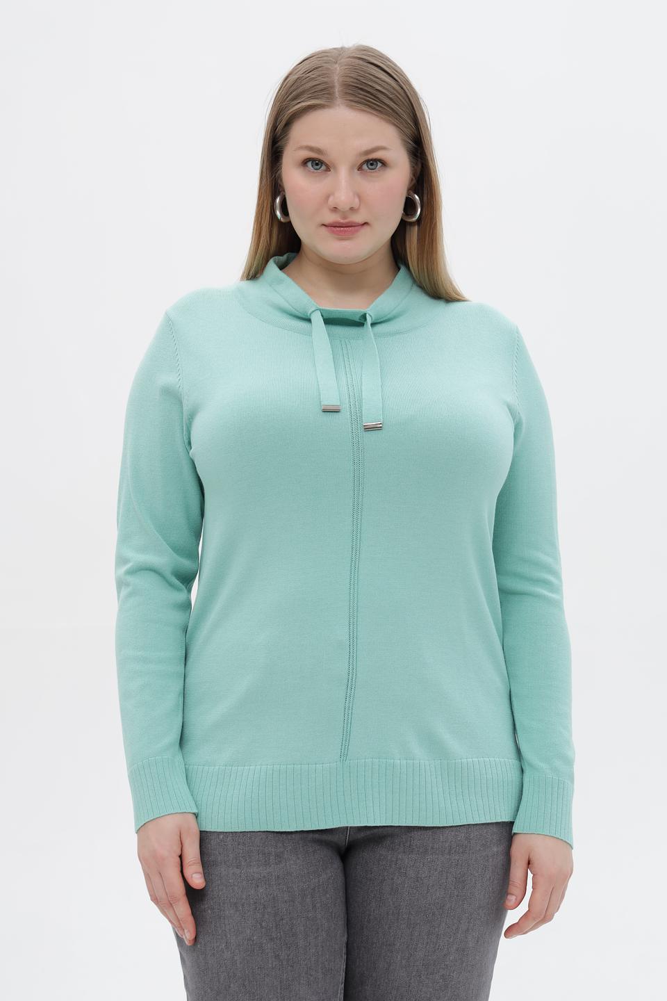 Пуловер Lebek с завязками мятный