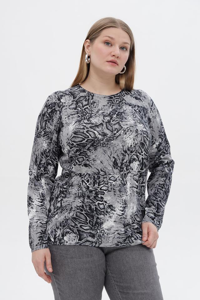 Пуловер Lebek с принтом