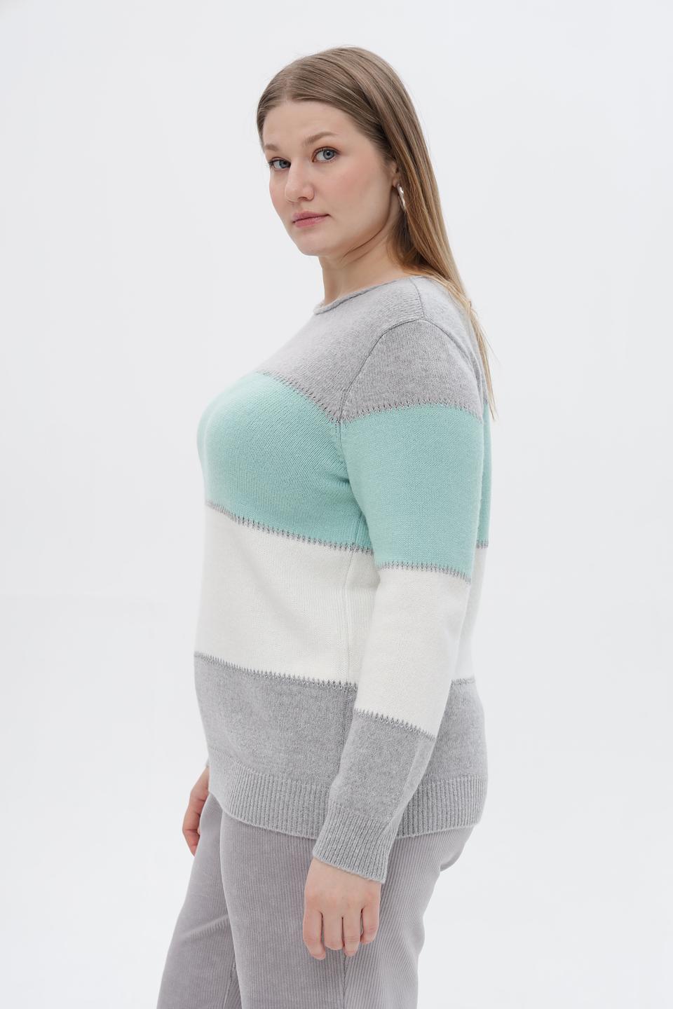 Пуловер Lebek полосатый