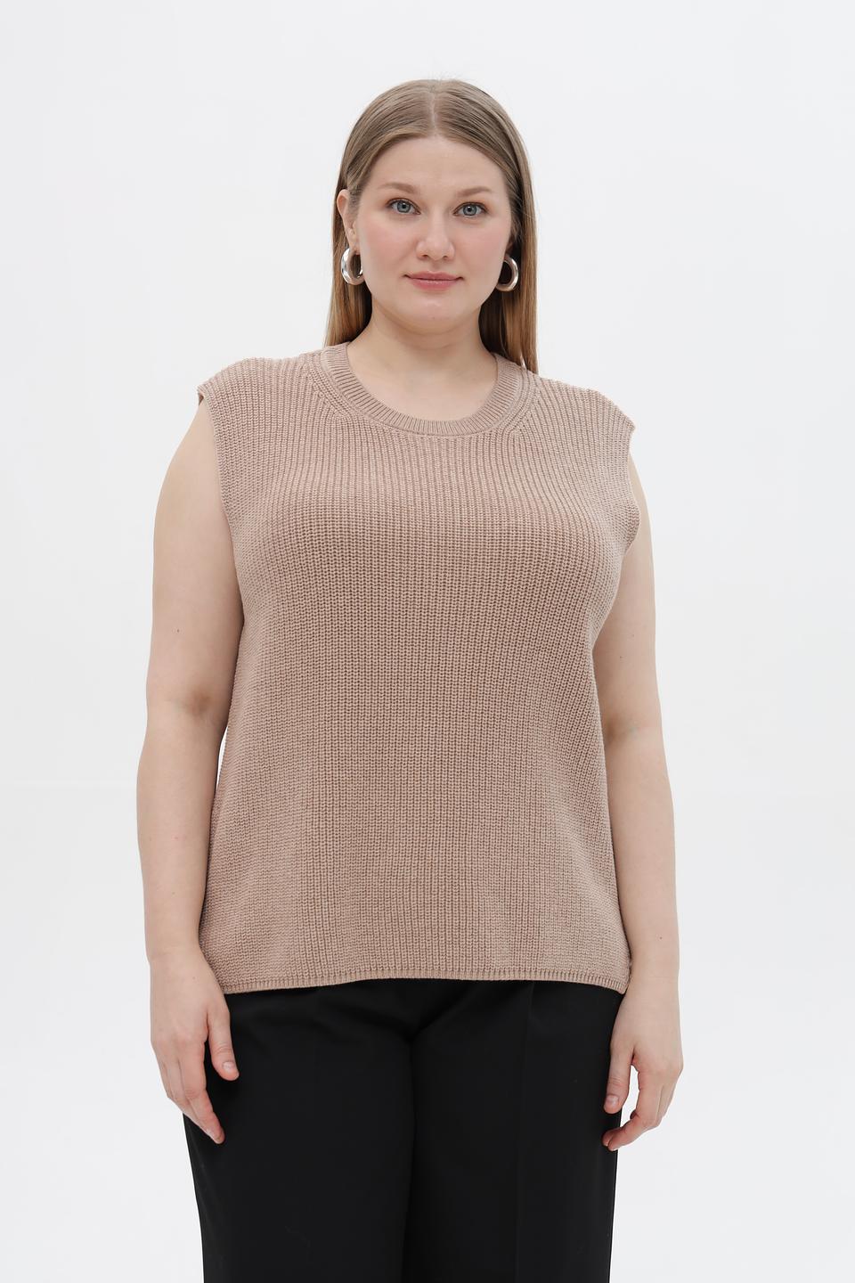 Жилет Rabe collection вязаный бежевый