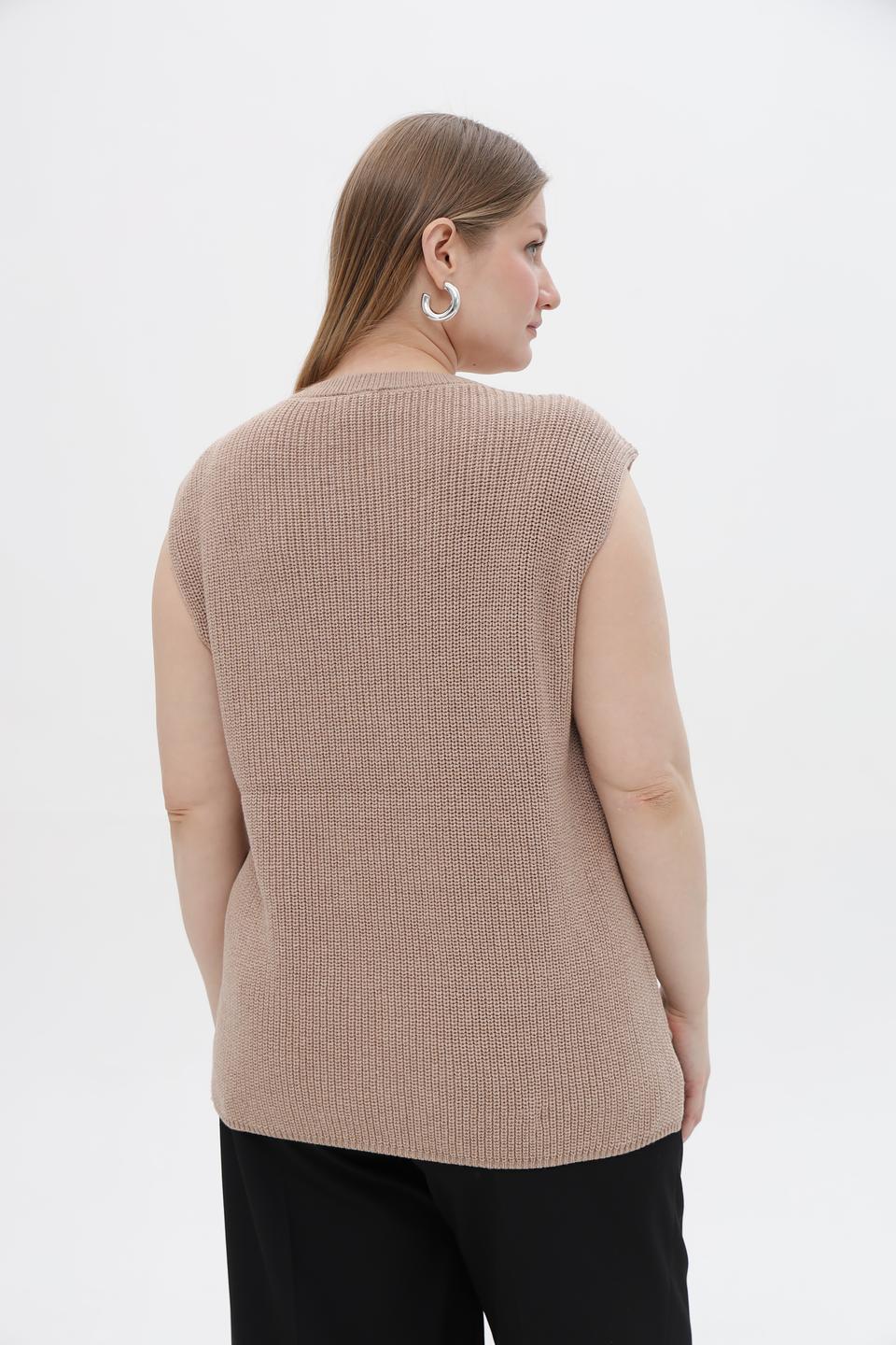 Жилет Rabe collection вязаный бежевый