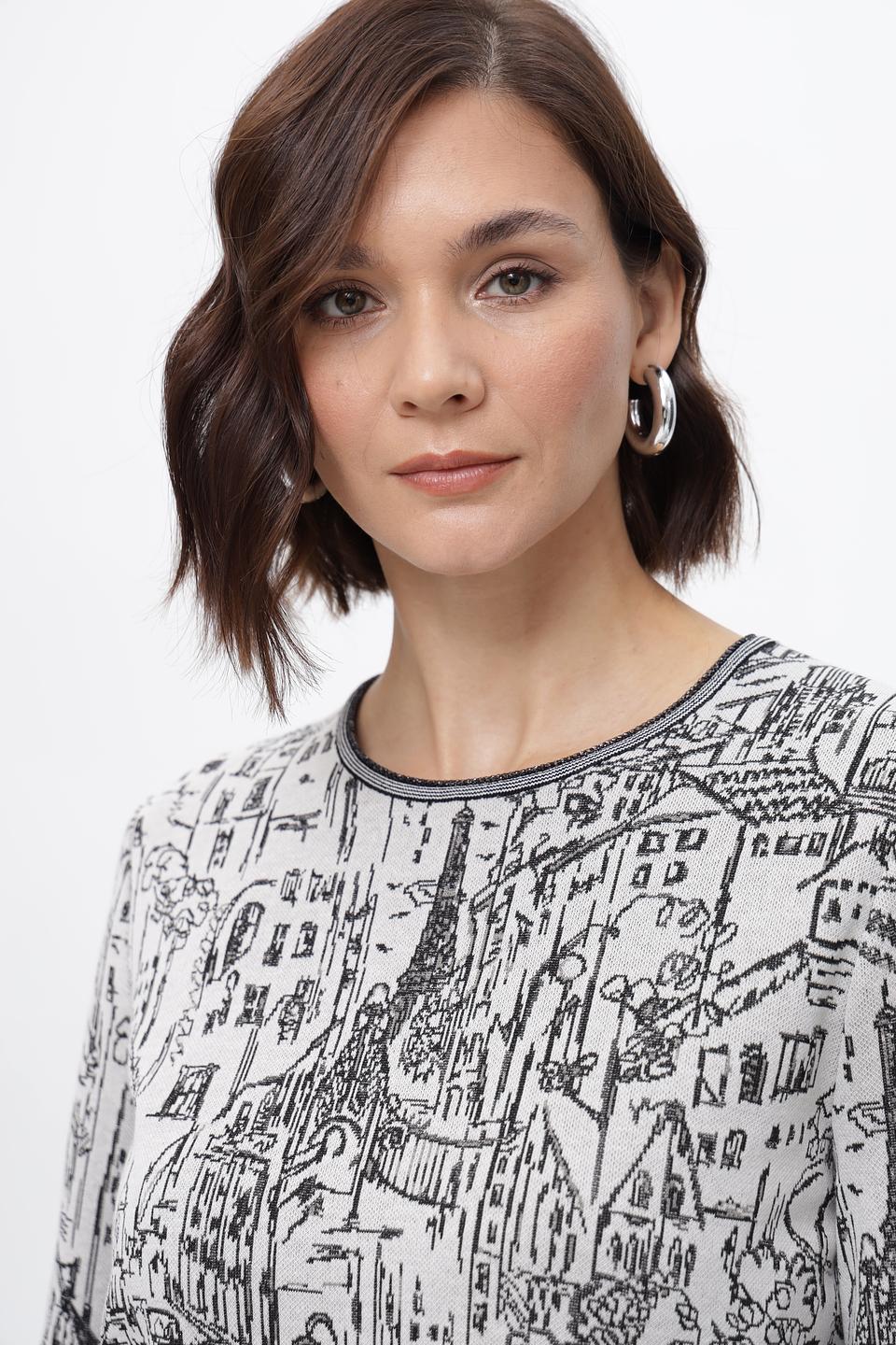 Пуловер Marc Cain с принтом