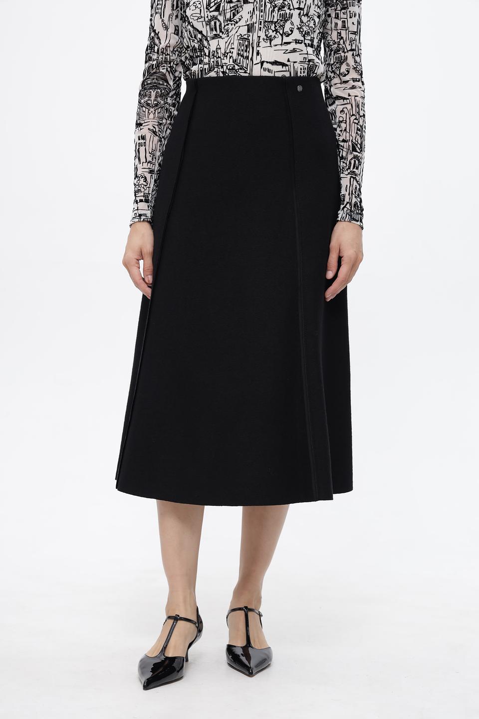 Юбка Marc Cain черная шерстяная