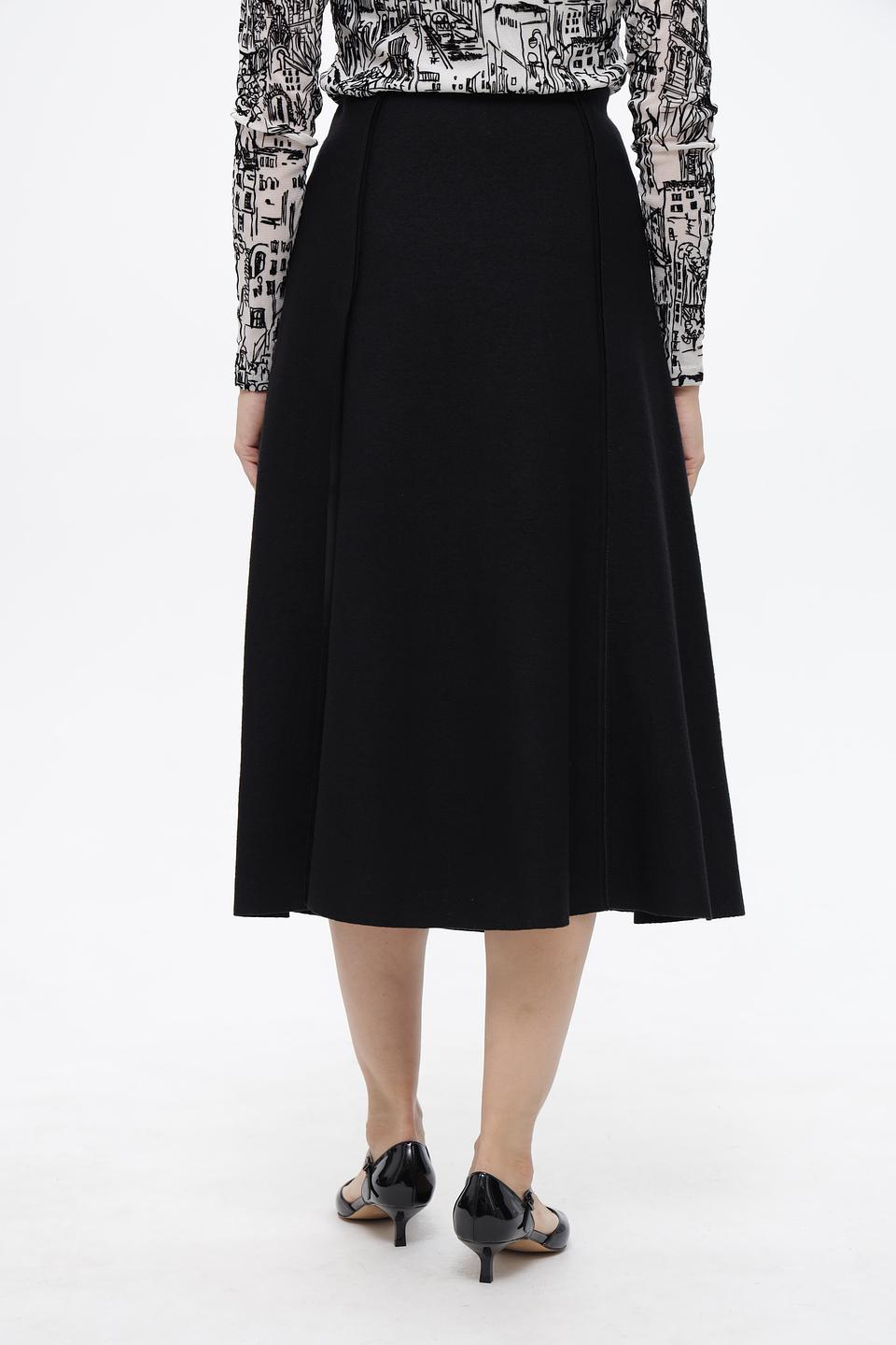Юбка Marc Cain черная шерстяная