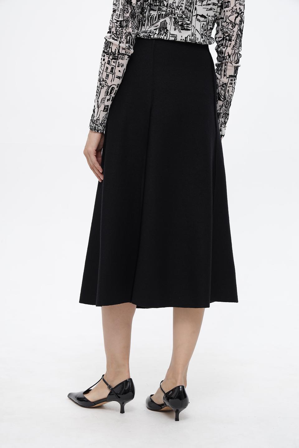 Юбка Marc Cain черная шерстяная