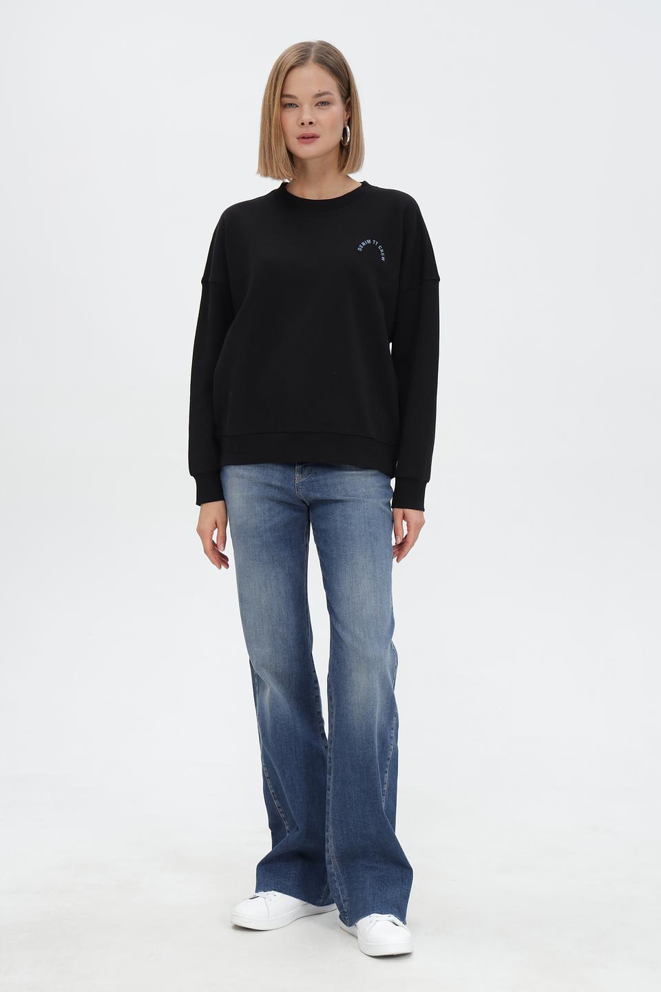 Пуловер Tom Tailor Denim Crew чёрный