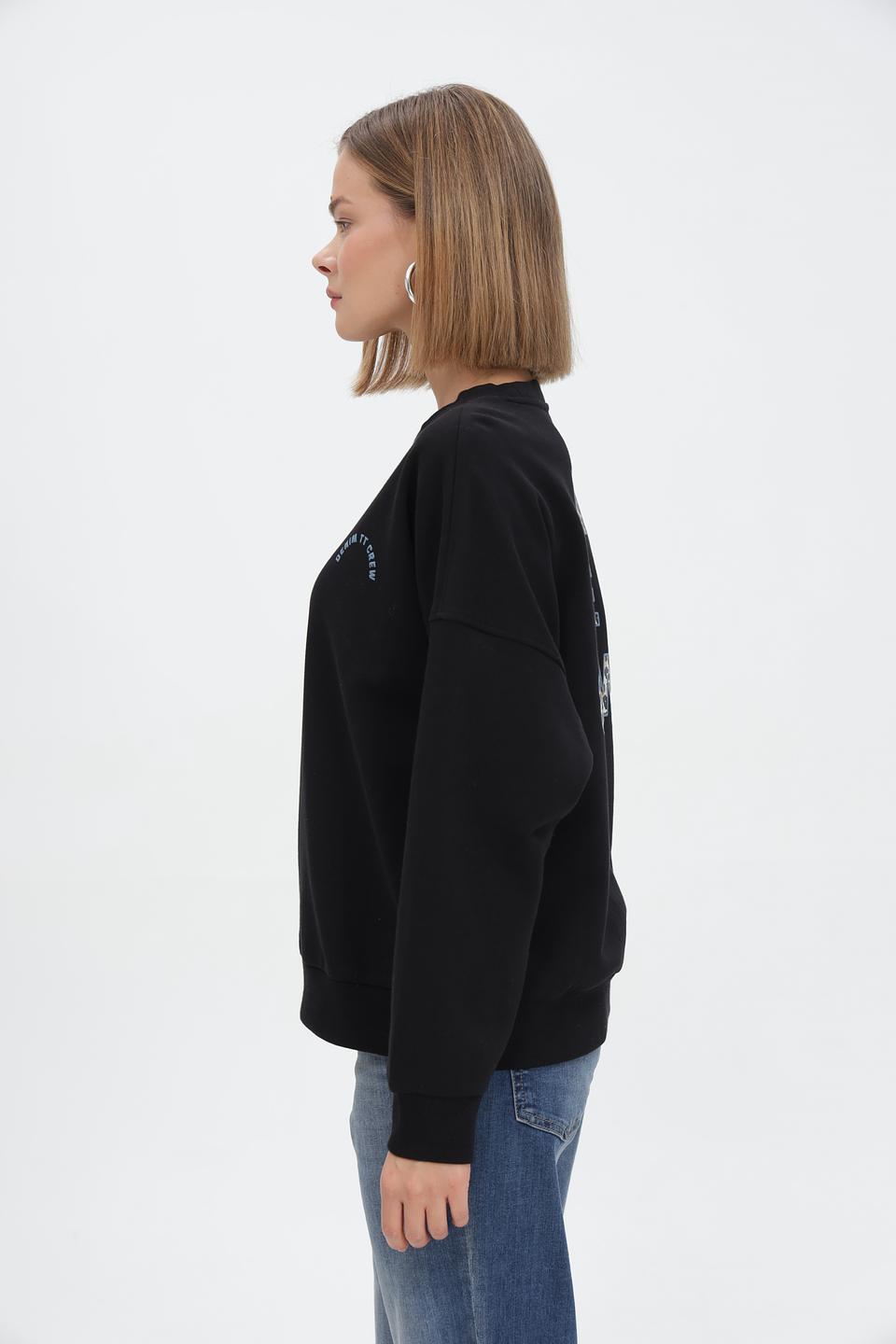 Пуловер Tom Tailor Denim Crew чёрный