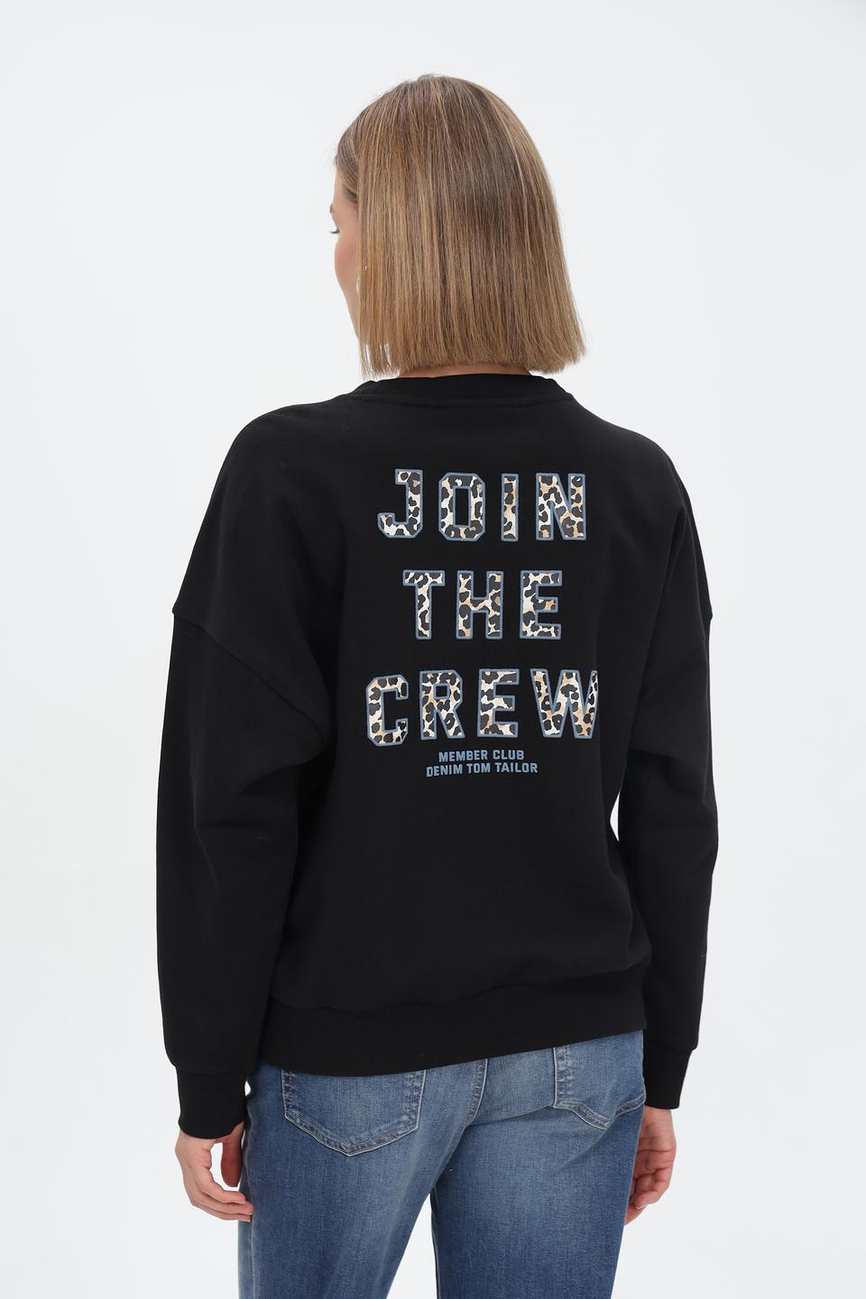 Пуловер Tom Tailor Denim Crew чёрный