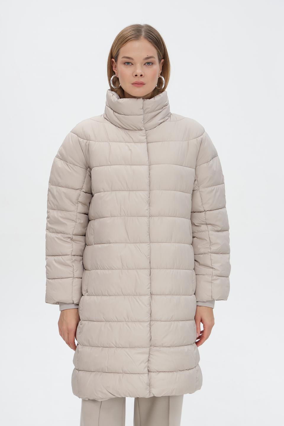 Пальто Tom Tailor стеганое бежевое
