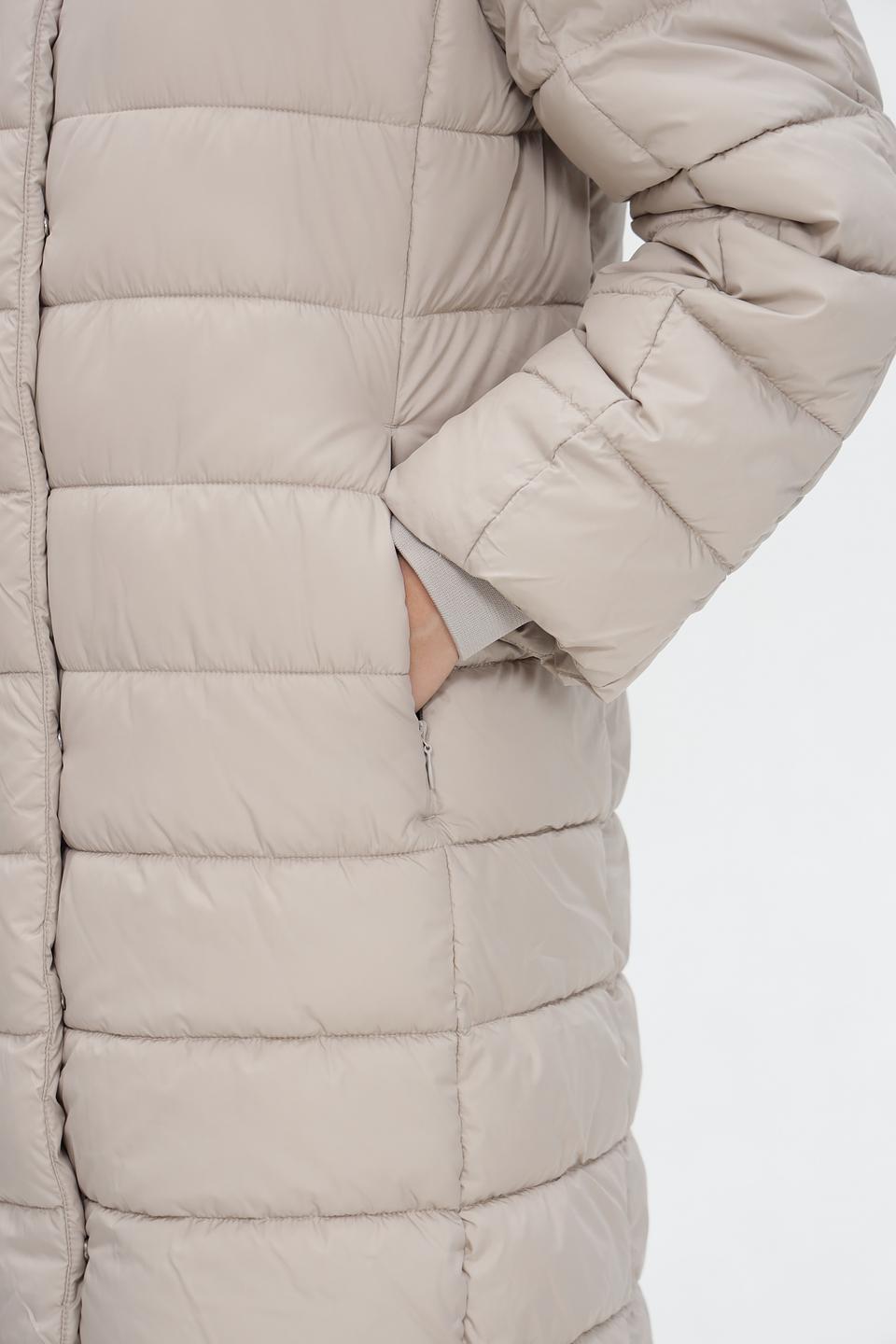 Пальто Tom Tailor стеганое бежевое