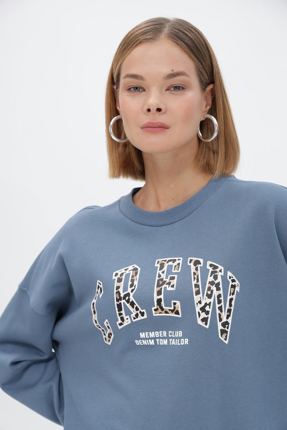 Пуловер Tom Tailor denim Crew синий