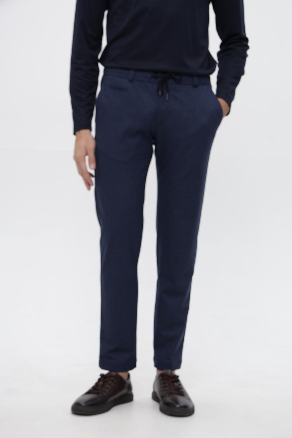 Брюки Bugatti синие с манжетами