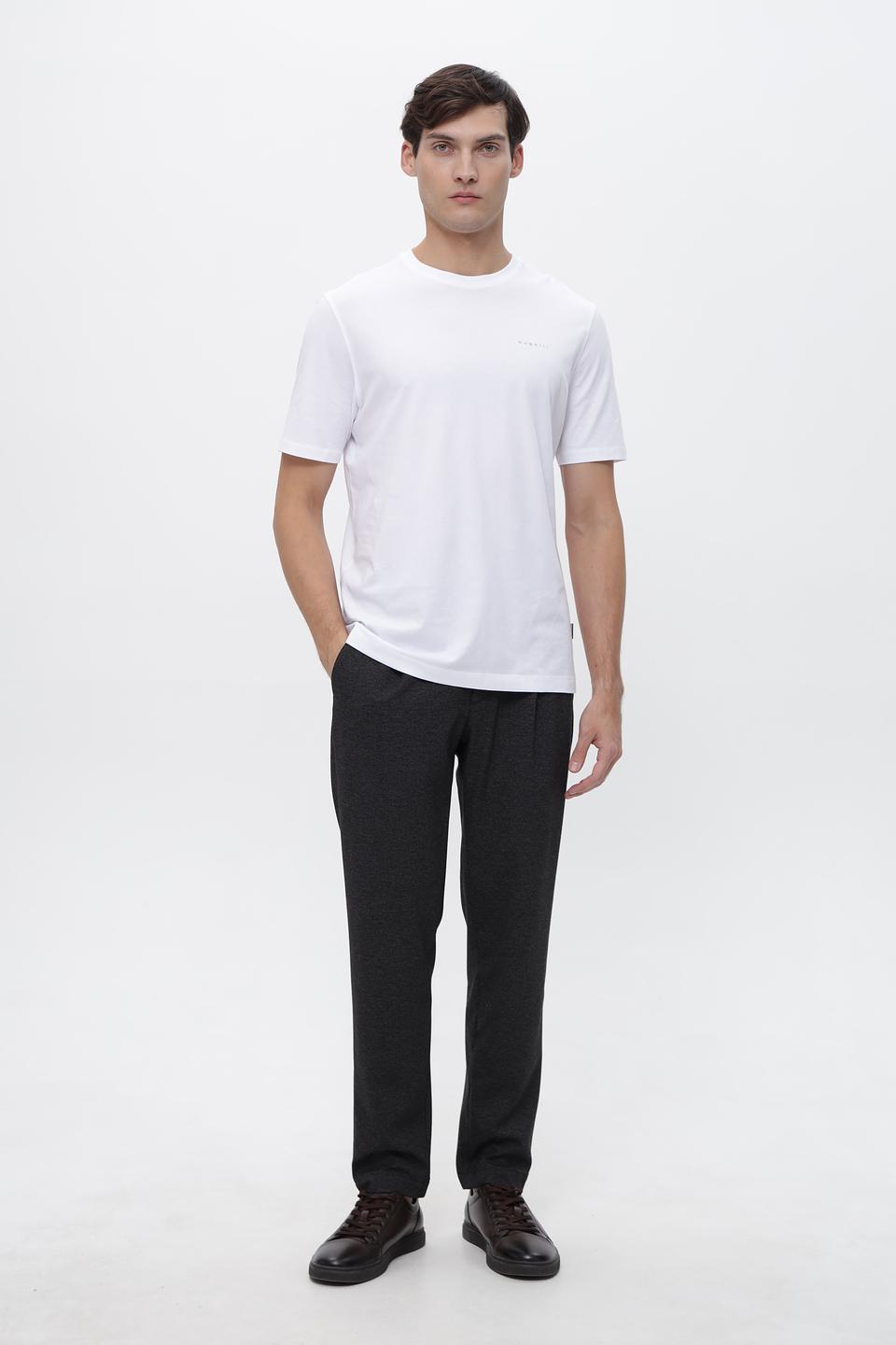 Брюки Bugatti серые с защипами