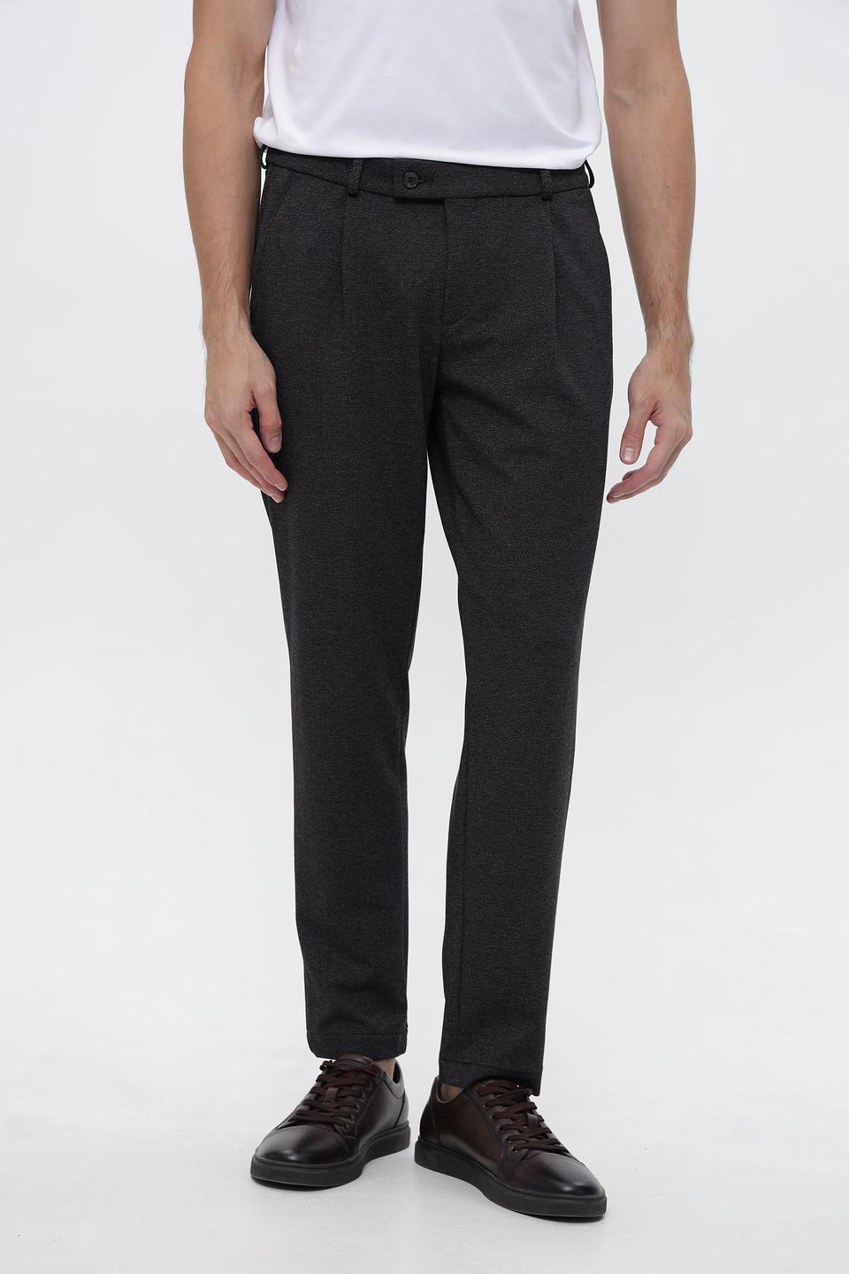 Брюки Bugatti серые с защипами