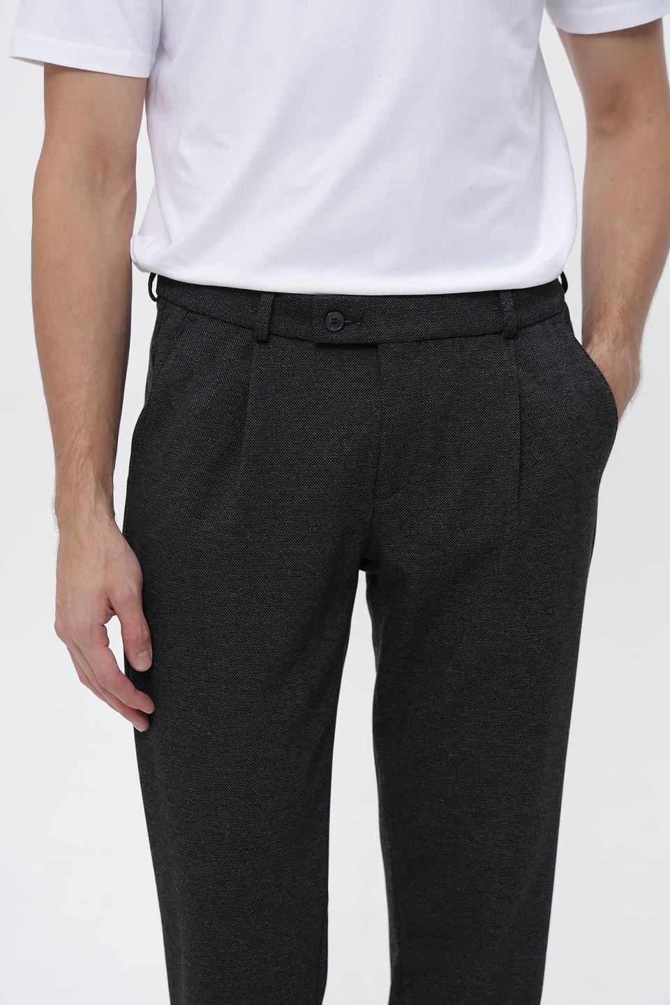 Брюки Bugatti серые с защипами