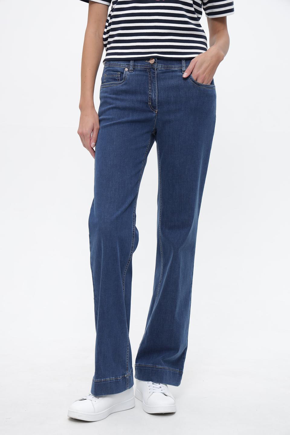 Джинсы ZRS клеш синие