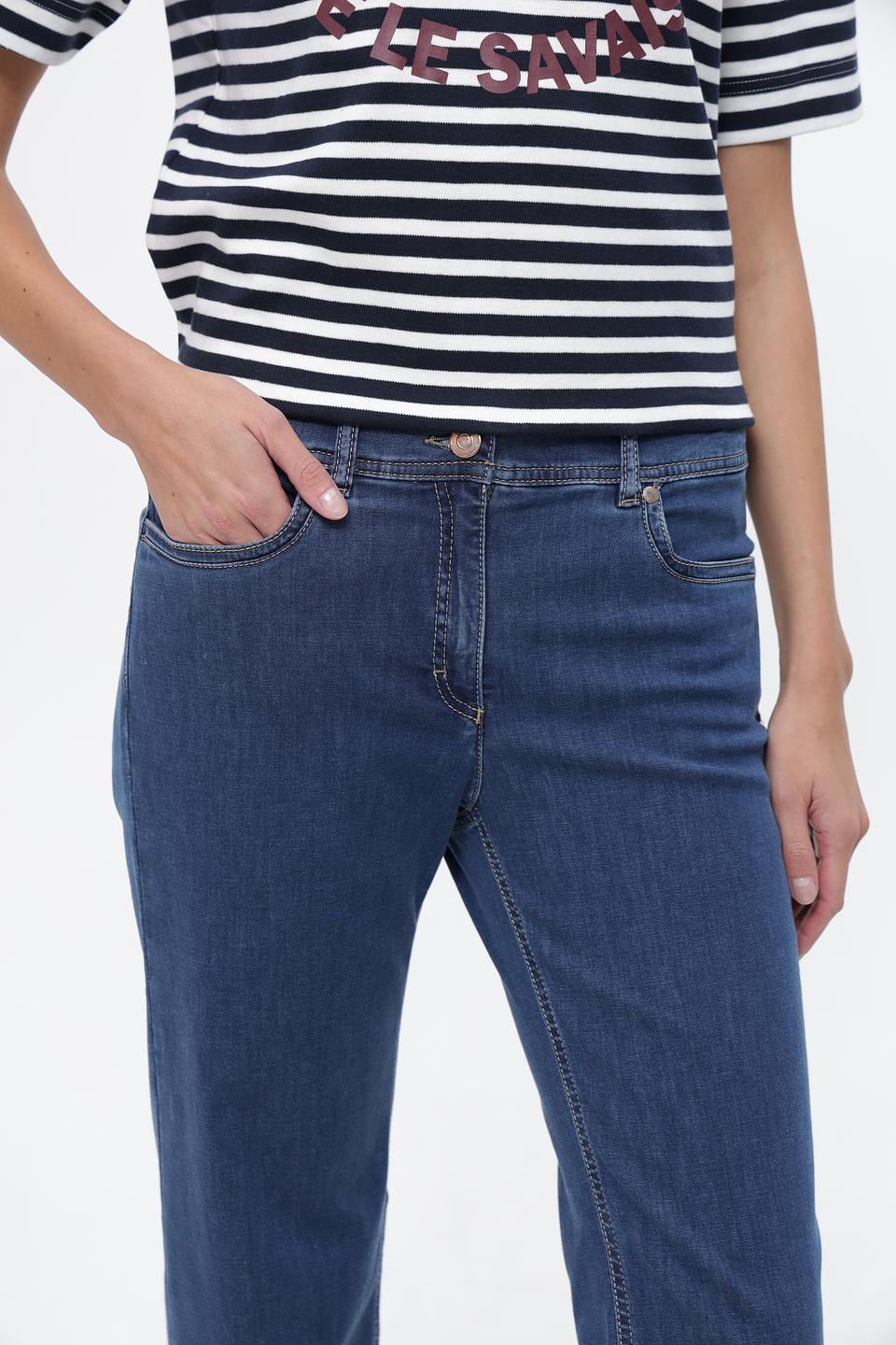 Джинсы ZRS клеш синие