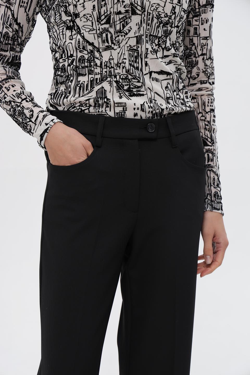 Брюки ZRS клёш чёрные