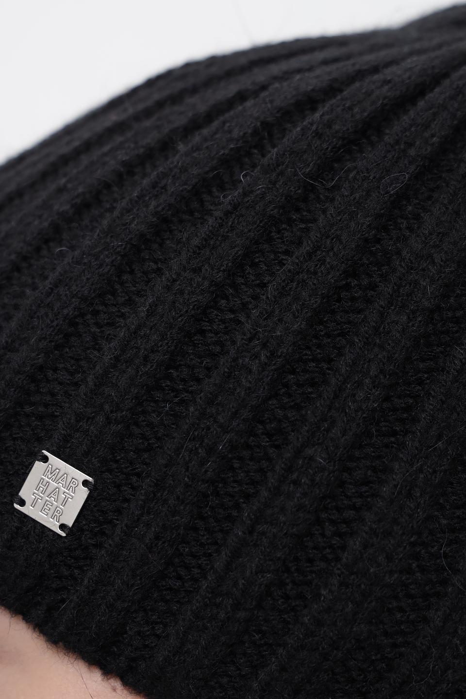 Шапка Marhatter чёрная вязаная