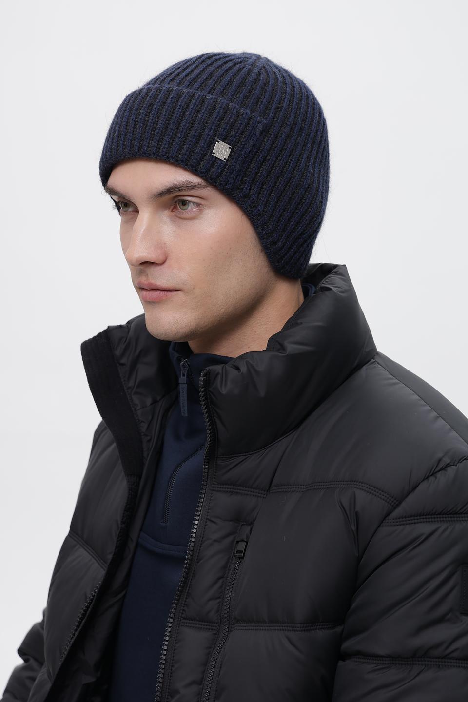 Шапка Marhatter мужская вязаная синяя