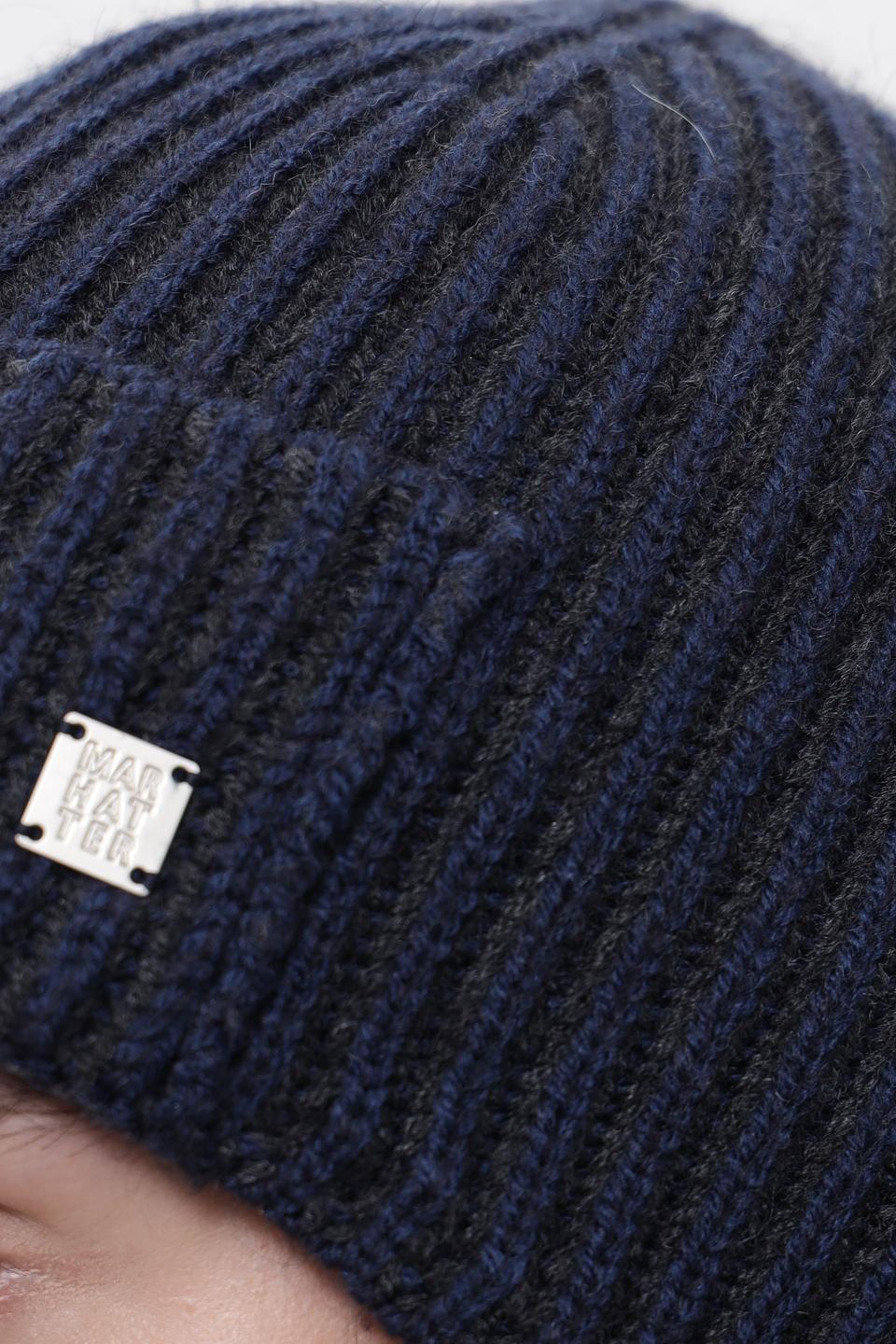 Шапка Marhatter мужская вязаная синяя