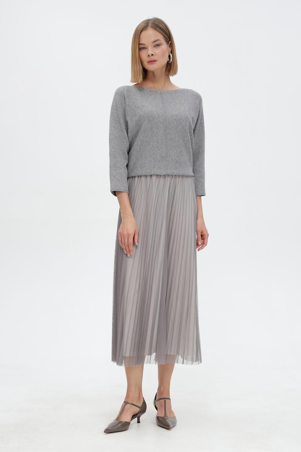 Юбка Rich and Royal плиссированная серая