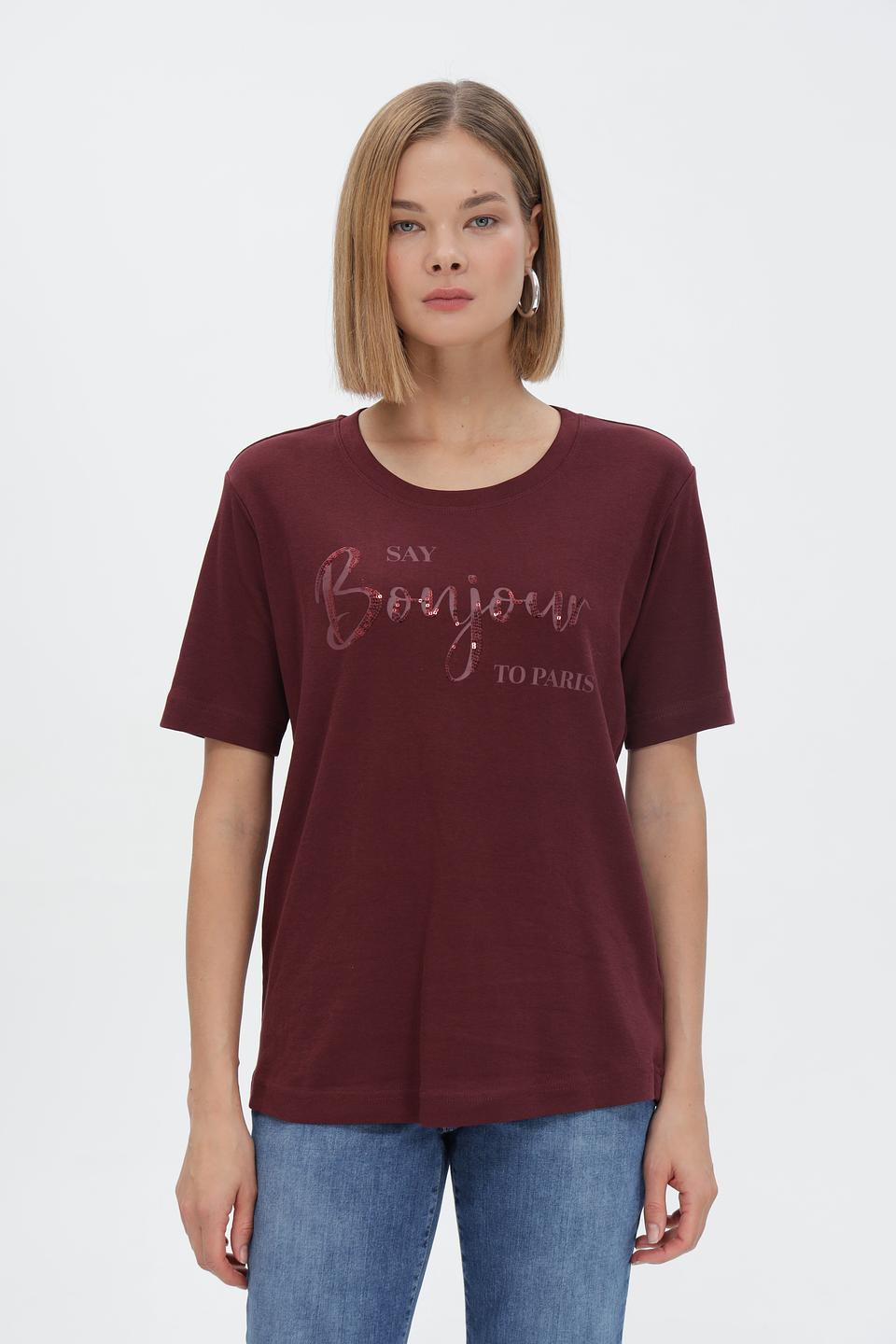 Футболка Steilmann с принтом Bonjour