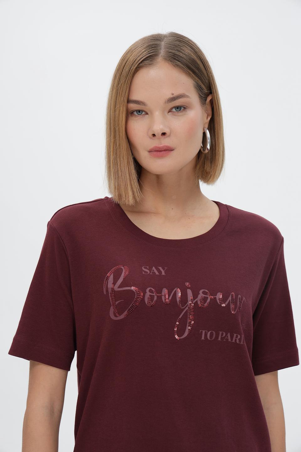 Футболка Steilmann с принтом Bonjour